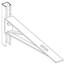 B191-24ZN Channel Bracket, 2 Holes, 24 in L x 2 in W x 1/4 in THK, Steel Strip