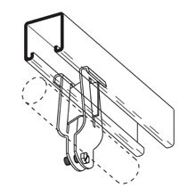 B2080ZN 2-Piece Parallel Pipe Clamp, 4 in Conduit, 500 lb Load, Low Carbon Steel