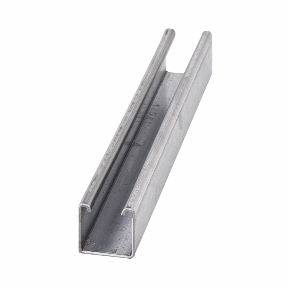 B22-240GRN Single Metal Framing Channel, 20 ft L 1-5/8 in W 1-5/8 in D 12 ga THK, TT-C-490 B Cold Formed Low Carbon Steel, Dura Green, Domestic