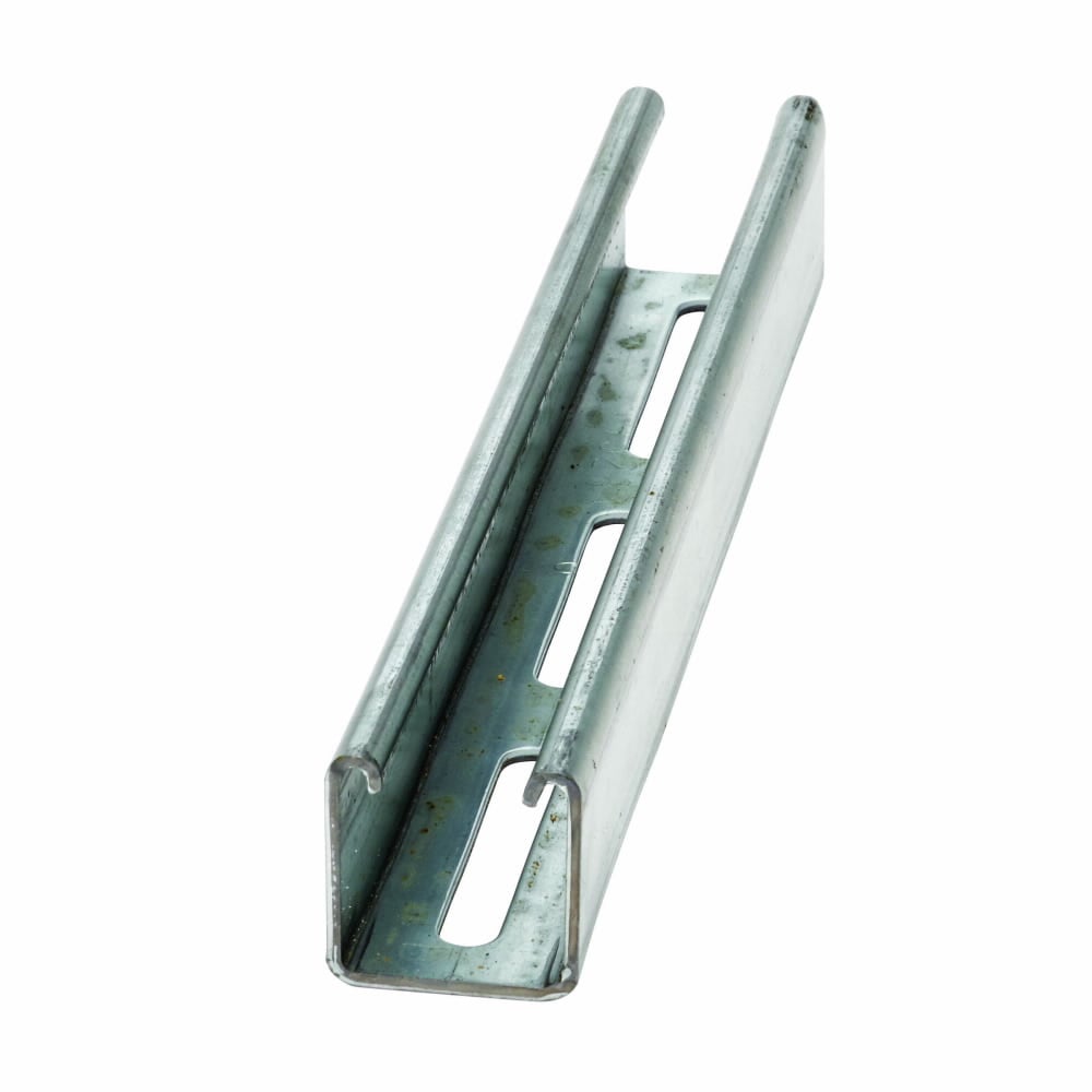 B22S-240GLV Slotted Strut Channel, 20 ft x 1-5/8 inch x 1-5/8 inch, Pre-galvanized Steel, S Holes, 12 Gauge