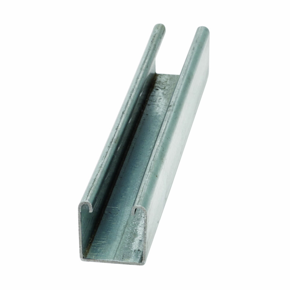strut channel, 1.62" H x 120" L x 1.62" W, Steel, Pre-galv, 14 Gauge