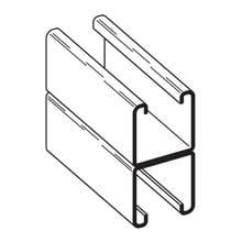 B24A-120GRN Back to Back Metal Framing Channel, 120 in L 1-5/8 in W 14 ga THK, Steel, Dura Green, Domestic