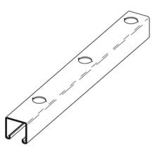B24KO6-120GLV Single Metal Framing Channel, 120 in L 1-5/8 in W 1-5/8 in D 14 ga THK, Carbon Steel, Pre-Galvanized, Domestic