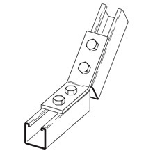 B250GRN Open Angle, 4 Holes, 3-1/2 in L, 60 deg Bend, Steel