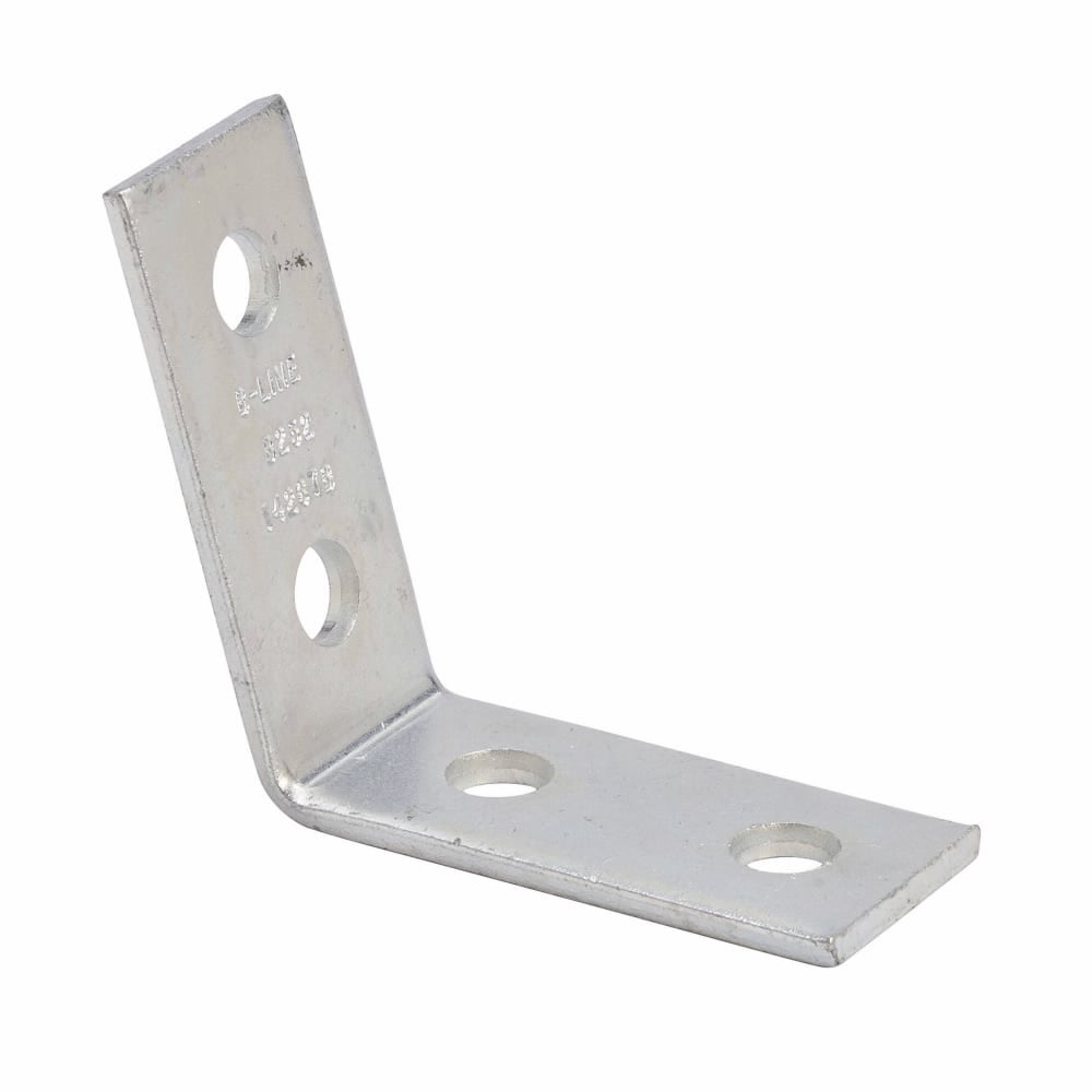 B252ZN Open Angle, 4 Holes, 75 deg Bend, Steel
