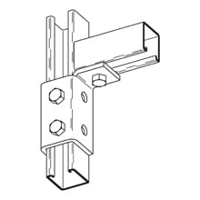 B268RZN Right Hand Single Corner Wing Fitting, 5 Holes, 3-1/2 in W, For Use With Wing, Strut and BF Fittings, Steel