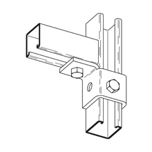 B270LGRN Left Hand Single Corner Connection, 4 Holes, 3-13/16 in W, Steel