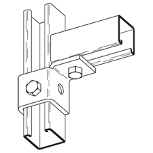 B270RGRN Right Hand Single Corner Connection, 4 Holes, 3-13/16 in W, Steel