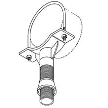 B3092-4PLN Adjustable Pipe Saddle Support With Yoke and U-Bolts, 4 in, 2-1/2 in Dia Rod, Steel/Cast Iron Reducer, Plain, Domestic