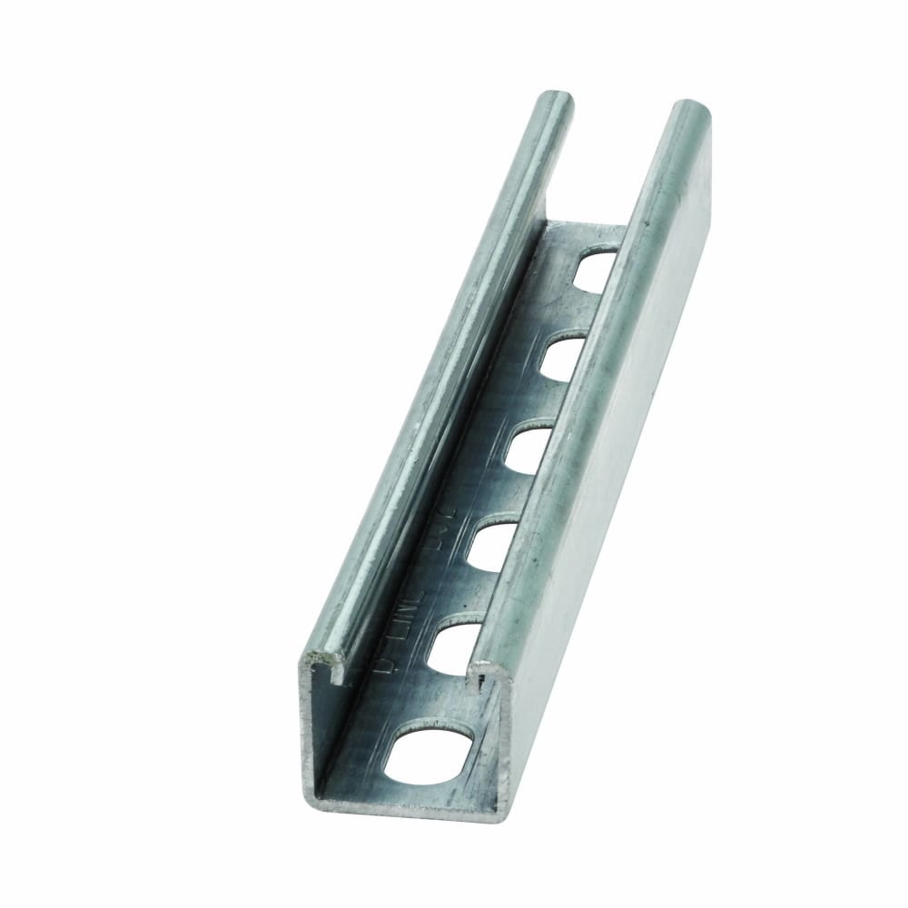 B32SH-120GRN Metal Framing Channel, 120 in L 1-5/8 in W 12 ga THK, Steel, Dura Green, Domestic