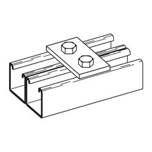 B340GRN Splice Plate, 2 Holes, 3-1/4 in L x 1/4 in THK, Steel