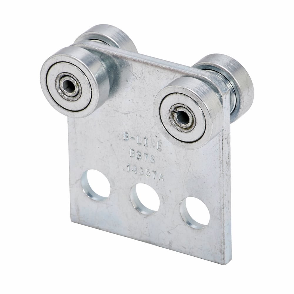 B376ZN 4-Bearing Trolley Assembly, For Use With Strut and BF Fittings, 300 lb at 600 rpm, 450 lb at 300 rpm and 600 lb at 100 rpm Load Capacity, 3-1/8 in L x 1-5/16 in W x 3-3/8 in H, Four Bearing, Steel