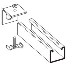 Eaton B-Line series end cap, 1.37" H x 1.62" L x 1.62" W, Steel, 11 Gauge, Connection end cap