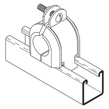 B4073ZN Insulclamp 2-Piece Cable Clamp, 2 in Conduit, 2 in OD, Thermoplastic Elastomer