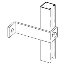 B407-4GRN Right Hand Z-Support, 2 Holes, 4 in L x 3-1/2 in W, Strip Steel