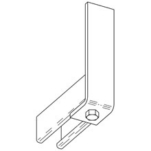 B420-578GRN 90 deg Corner Angle, 1 Holes, 1-7/8 in W x 1/4 in THK