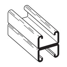 B42A-240GLV Back to Back Metal Framing Channel, 240 in L 1-5/8 in W 12 ga THK, Steel, Pre-Galvanized, Domestic