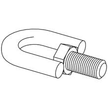 B446B-3/8ZN Male Swivel Hanger, 3/8-16 Thread, 610 lb Design Load, For Use With Strut and BF Fittings, Steel