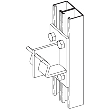 B472ZN Double Reel Rack Support, 3-1/4 in L, For Use With Channel and 2 in Pipe, Steel