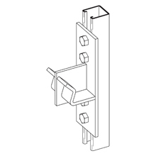 B475GRN Double Reel Rack Support, 9 in L x 3 in W, For Use With 1-1/4 in Pipe, Steel