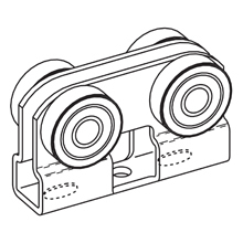B478PZN B478H 4-Bearing Light Duty Trolley Assembly With Plastic Bearing, 3 in L