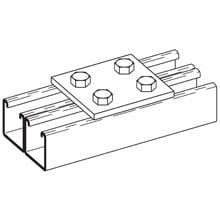 B504GRN Splice Plate, 4 Holes, 3-1/2 in L x 3-1/4 in W x 7/32 in THK, Hot Rolled Steel