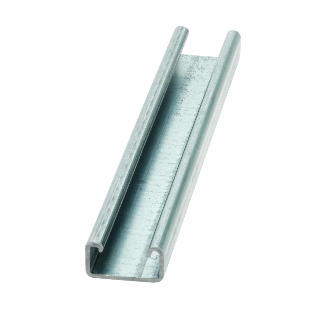 strut channel, 0.81" H x 240" L x 1.62" W, Steel, Pre-galvanized, 12 Gauge