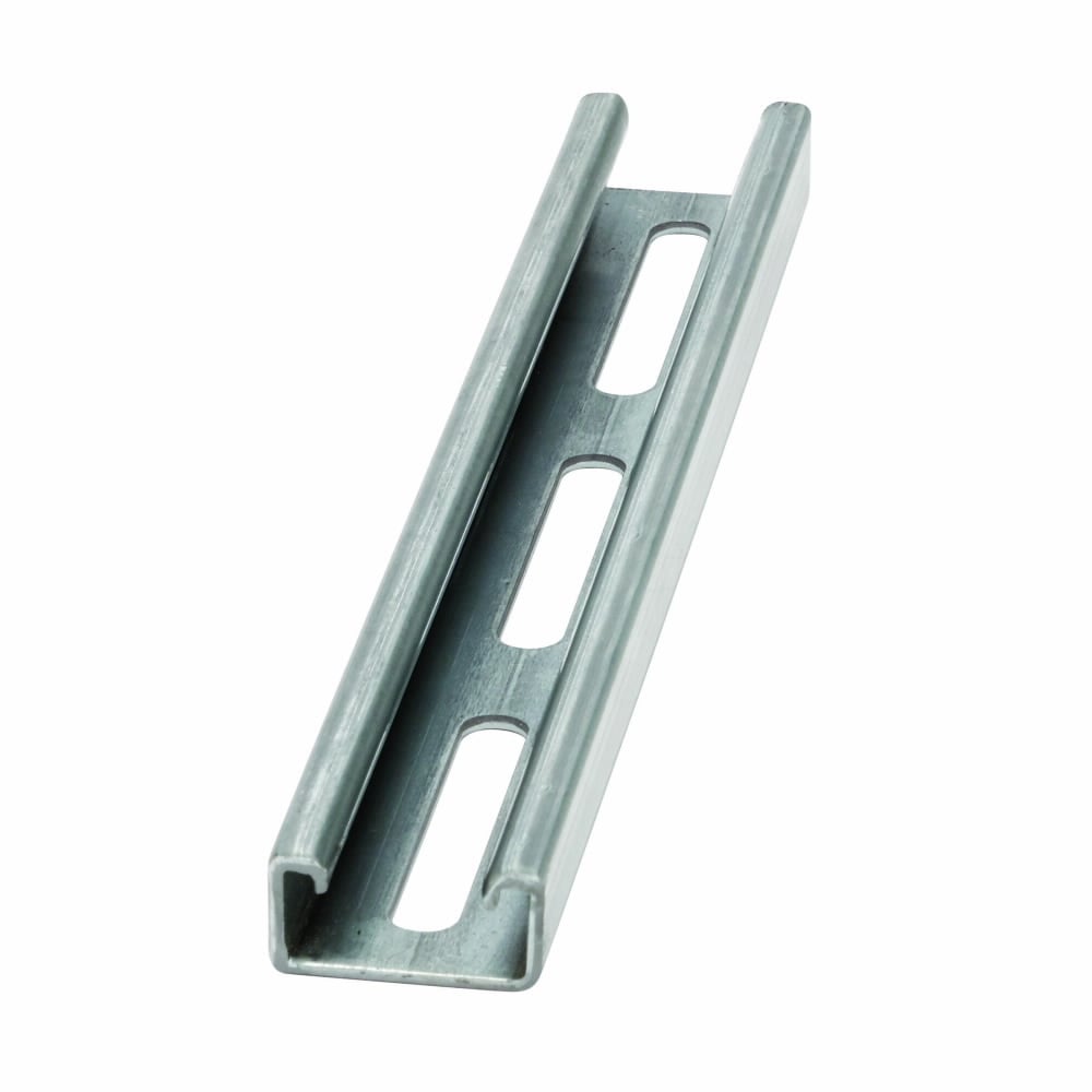 B52S-120GLV Slotted Strut Channel, 10 ft x 1-5/8 inch x 13/16 inch, Pre-galvanized Steel, S Holes, 12 Gauge