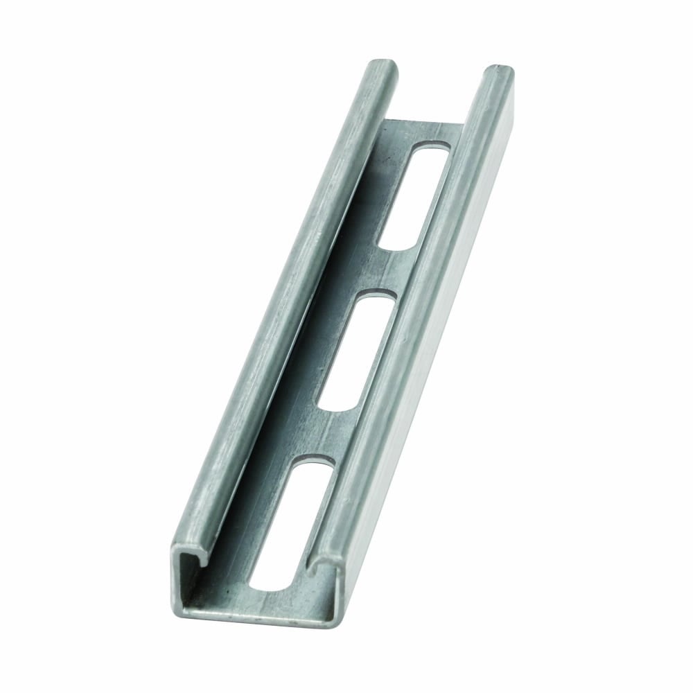 B52S-240GRN Slotted Strut Channel, 20 ft x 1-5/8 inch x 13/16 inch, DURA GREEN Steel, S Holes, 12 Gauge