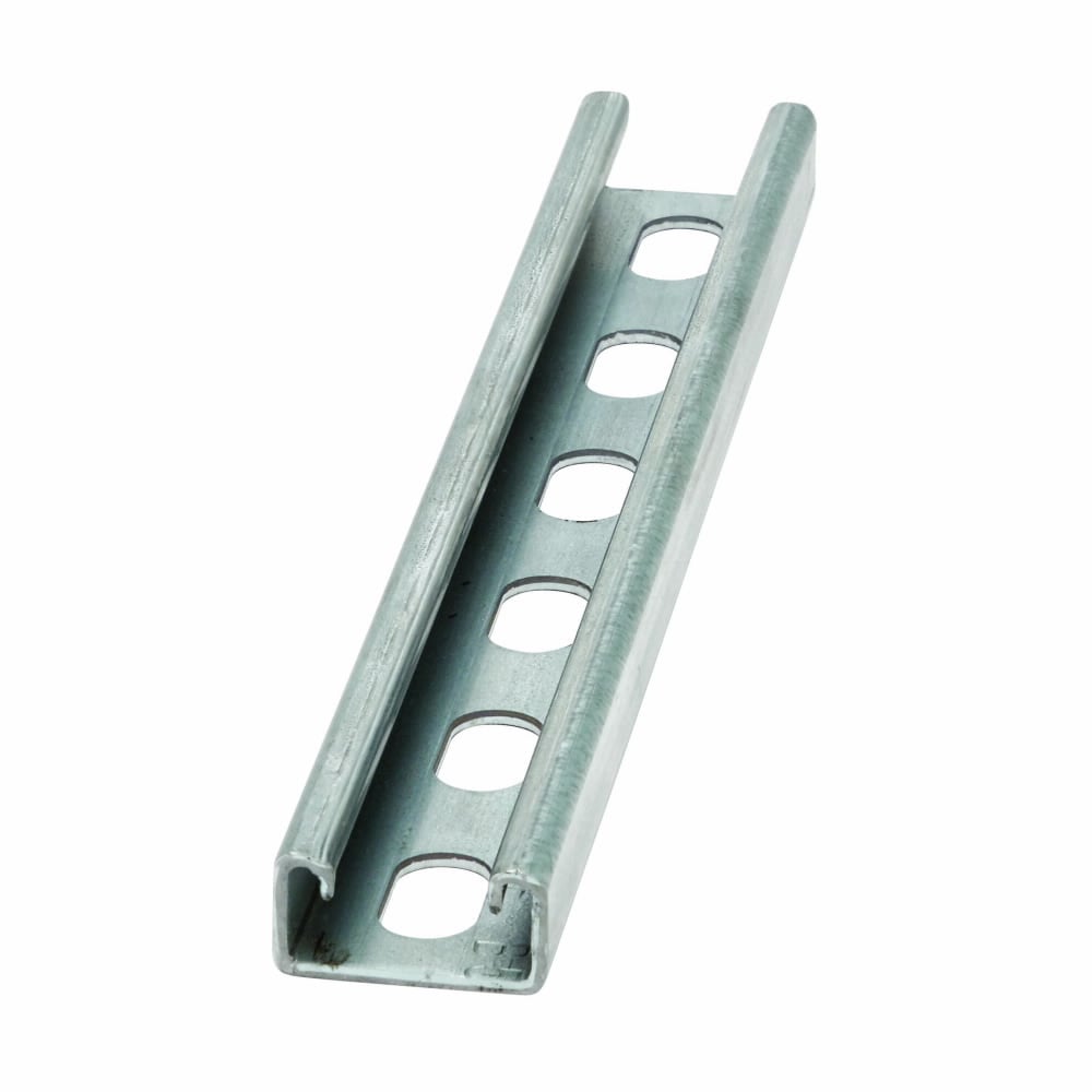 B52SH-120GLV Slotted Strut Channel, 10 ft x 1-5/8 inch x 13/16 inch, Pre-galvanized Steel, SH Holes, 12 Gauge