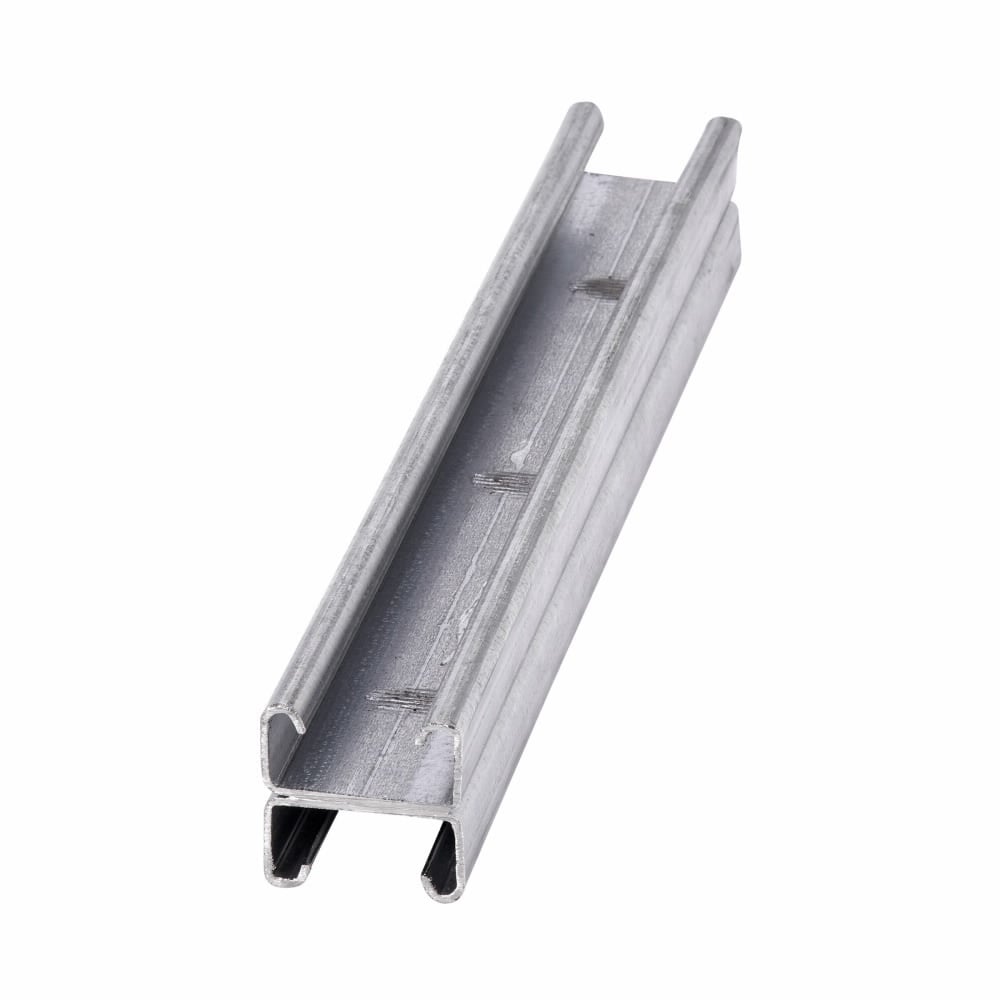 B54A-120GLV Back to Back Solid Metal Framing Channel, 120 in L 1-5/8 in W 13/16 in D 14 ga THK, Carbon Steel, Pre-Galvanized, Domestic