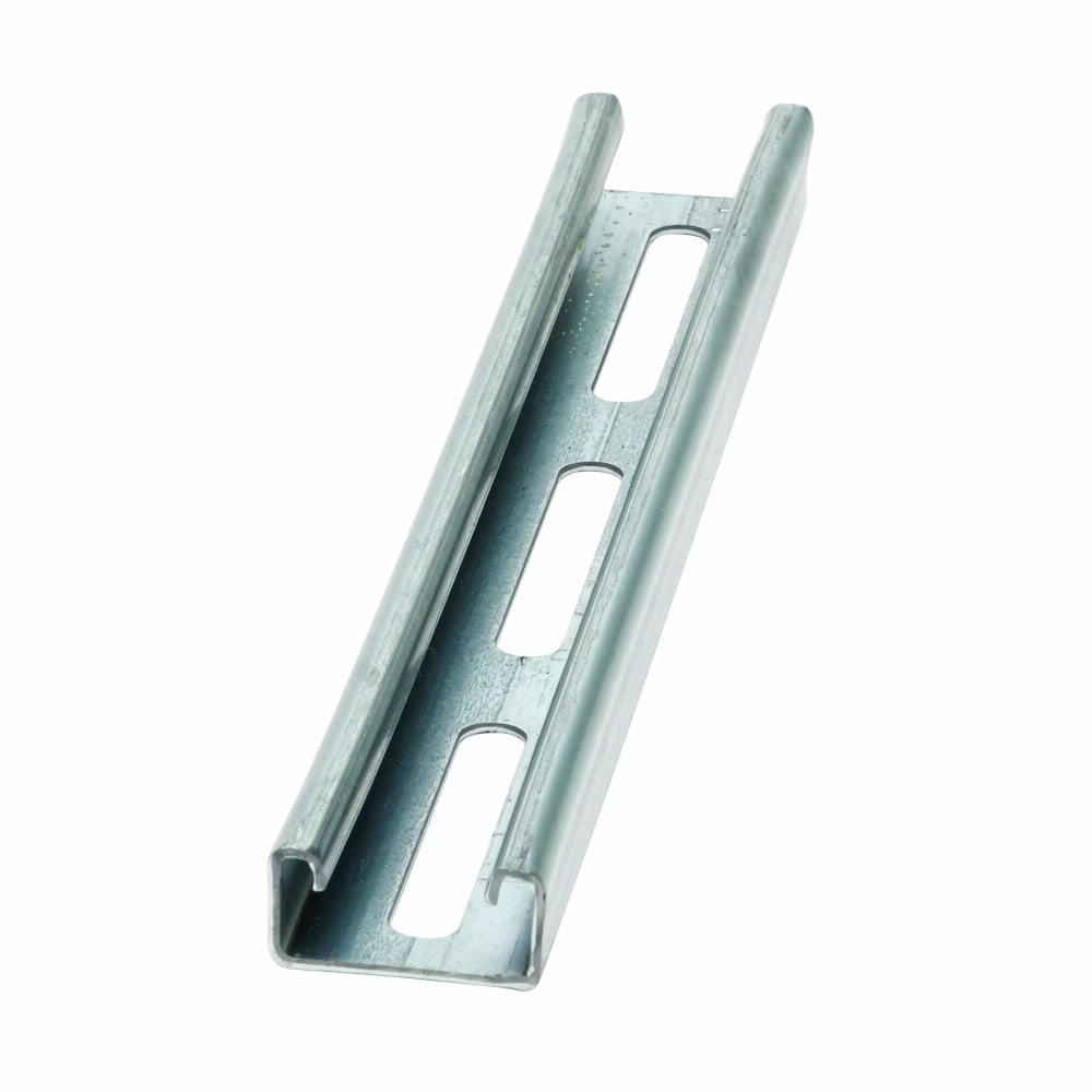 B54S-240GLV Single Slotted Metal Framing Channel, 240 in L 1-5/8 in W 13/16 in D 14 ga THK, Carbon Steel, Pre-Galvanized, Domestic
