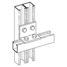 B558GRN 90 deg Corner Angle, 4 Holes, 1-5/8 in L x 3-1/4 in W x 1/4 in THK, Steel