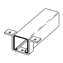 B578ZN 3-Hole Light-Weight U-Support, 3-11/16 in W, Alloy Sheet/Strip Steel
