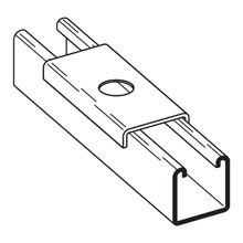 B589ZN 1-Hole Spacer Clevis, 4 in L x 12 ga THK, For Use With B393-1 Wiring Stud, Steel