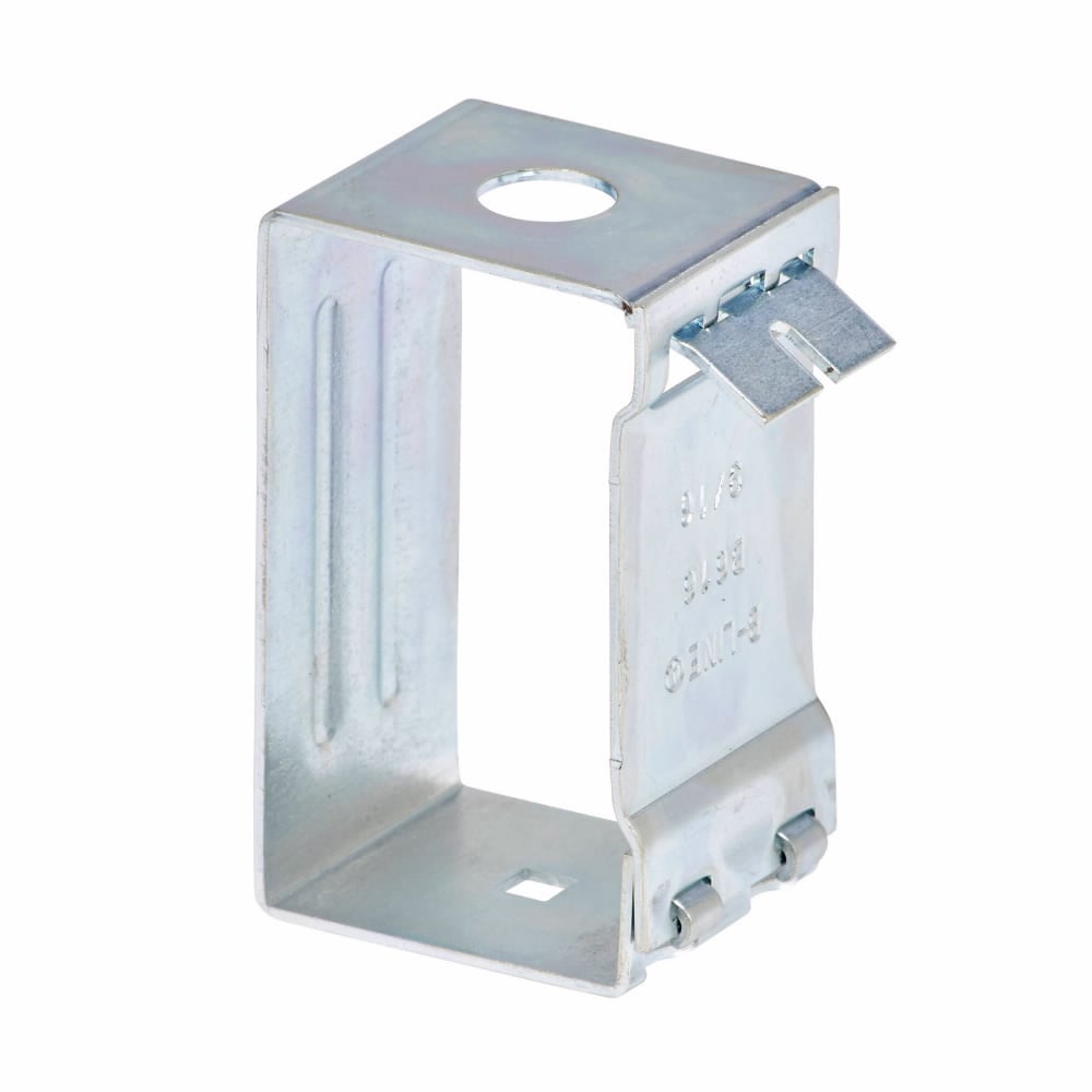 B616-9/16ZN 1-Hole 2-Piece Channel Hanger, For Use With Raceway, Bolted Framing Fittings and Strut Fittings, Low Carbon Steel, Zinc Plated