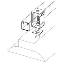 B616TG-9/16ZN Fluorescent Fixture Hanger, 3-1/8 in L x 1-1/2 in W, Carbon Steel, Electro-Plated Zinc