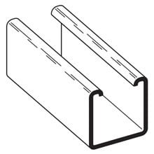 B62-120GRN Single Metal Framing Channel, 120 in L 13/16 in W 13/16 in D 18 ga THK, Carbon Steel, Dura Green, Domestic
