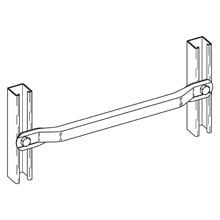 B632-24ZN Straight Tubing Brace, 2 Holes, 24 in L x 1-3/4 in W, Steel