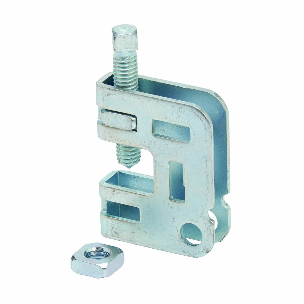 B755-3/8ZN Beam Clamp, 5/8 in THK, Low Carbon Steel