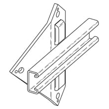 B810-12HDG Utility Pole Bracket, 12 in W x 7/32 in THK, Steel