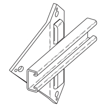 B810-8ZN Utility Pole Bracket, 7-25/32 in L x 8 in W x 1/4 in THK, Steel