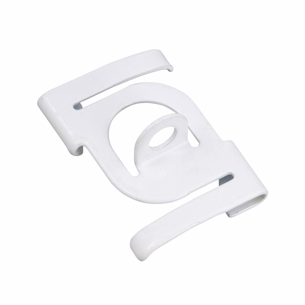BA-4-16-H Sign Hanger, For Use With Fasteners, Acoustical Tee Fasteners and Supports Signs from 15/16 in T-Bars, High Carbon Steel, White