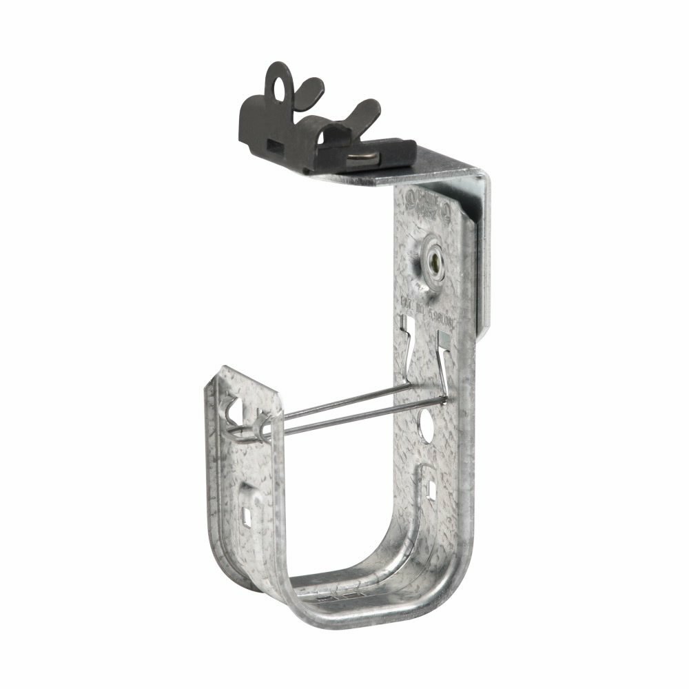 BCH21-U-2-4 Cable to Beam J-Hook, 1/8 to 1/4 in Flange, 30 lb Load, Steel, Pre-Galvanized