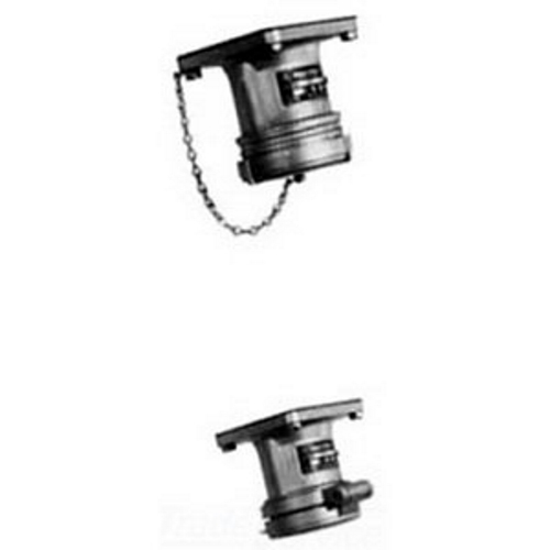 Powertite; Grounding Style 1 Reverse Service Receptacle; 100 Amp, 600 Volt AC/250 Volt DC, 4-Pole, 4-Wire, Pressure Wire Terminal