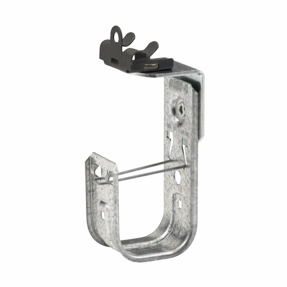 BCH32-U-2-4 Cable to Beam J-Hook, 1/8 to 1/4 in Flange, 30 lb Load, Steel, Pre-Galvanized