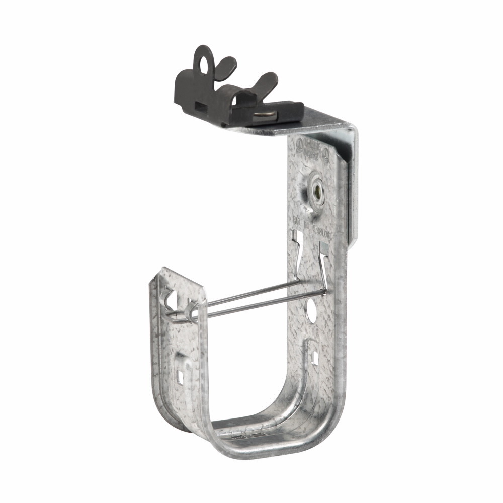 BCH32-U-5-8 Cable to Beam J-Hook, 5/16 to 1/2 in Flange, 30 lb Load, Steel, Pre-Galvanized