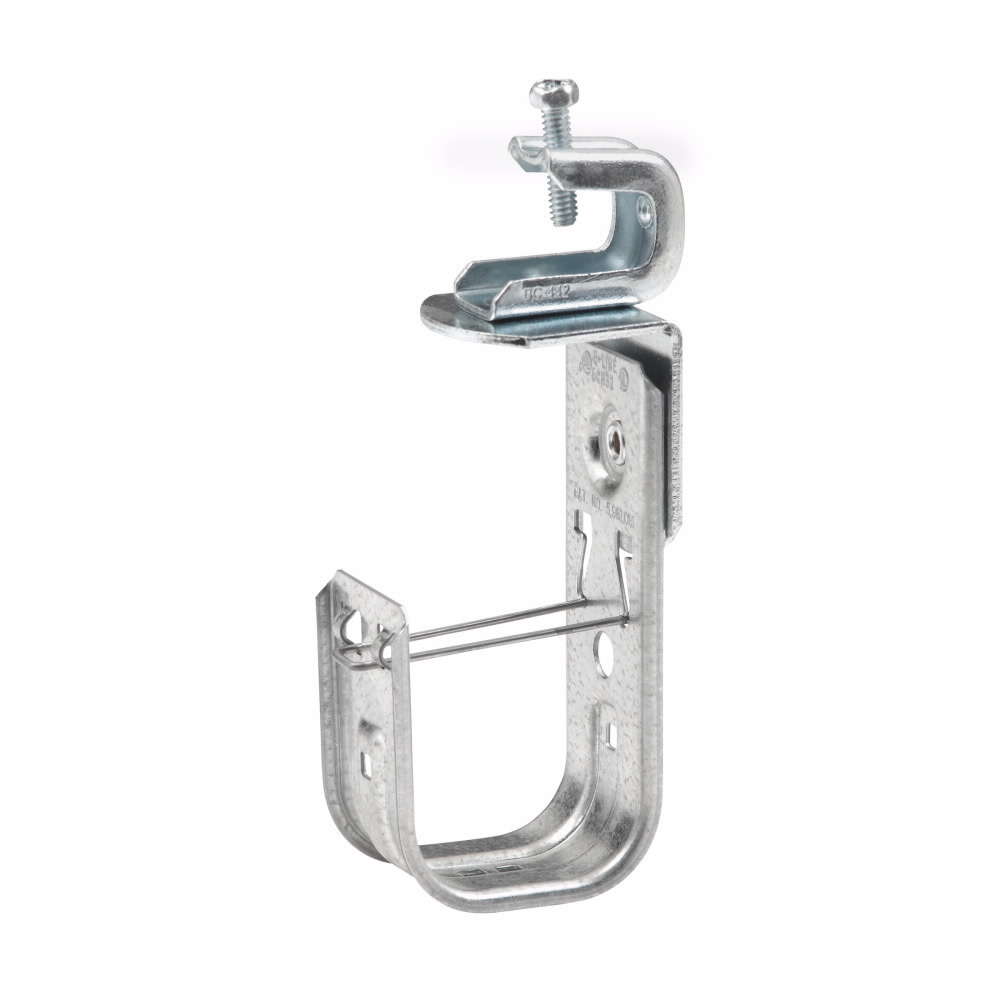 BCH64-C442 Cable to Beam J-Hook, 1/8 to 5/8 in Flange, 30 lb Load, Steel, Pre-Galvanized