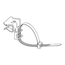 BE-2-4-CT2 BE Series Cable Fastener, 1/8 to 1/4 in Flange, Cold Rolled High Carbon Steel, Zinc Phosphate