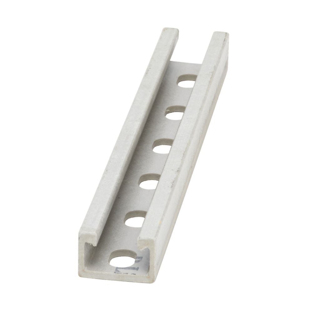 BFP42SH-120 Slotted Single Strut Channel, 120 in L 1-5/8 in W 1 in D 1/4 in THK, Polyester Resin, Fiberglass, Domestic
